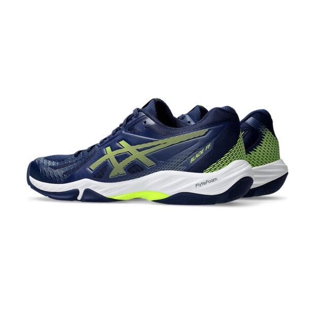 Asics Blade FF Badminton Shoes (Blue Expanse/Safety Yellow) - Image 4