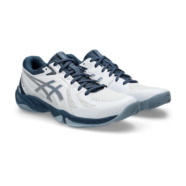 Asics Blade FF Badminton Shoes (White/Vintage Indigo) - Image 3