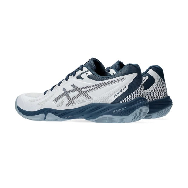 Asics Blade FF Badminton Shoes (White/Vintage Indigo) - Image 4