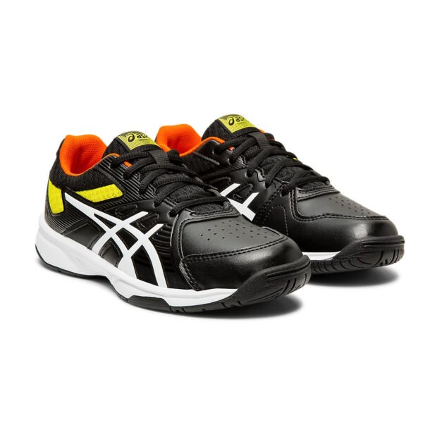 Asics Court Slide 3 GS Tennis Shoes (Black/White/Yellow) - Image 3