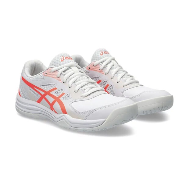 Asics Court Slide 3 Tennis Shoes (White/Sun Coral) - Image 3