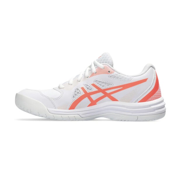 Asics Court Slide 3 Tennis Shoes (White/Sun Coral) - Image 2