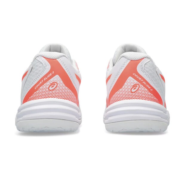 Asics Court Slide 3 Tennis Shoes (White/Sun Coral) - Image 5