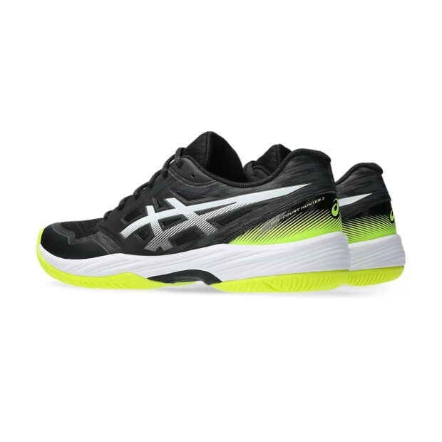 Asics Gel Court Hunter 3 Badminton Shoes (Black/White) - Image 4