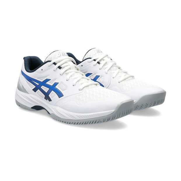 Asics Gel Court Hunter 3 Badminton Shoes (White/Blue) - Image 3