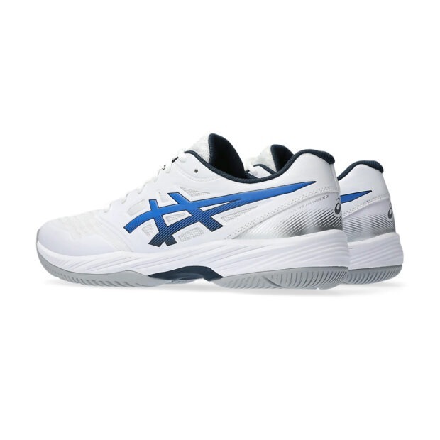 Asics Gel Court Hunter 3 Badminton Shoes (White/Blue) - Image 4