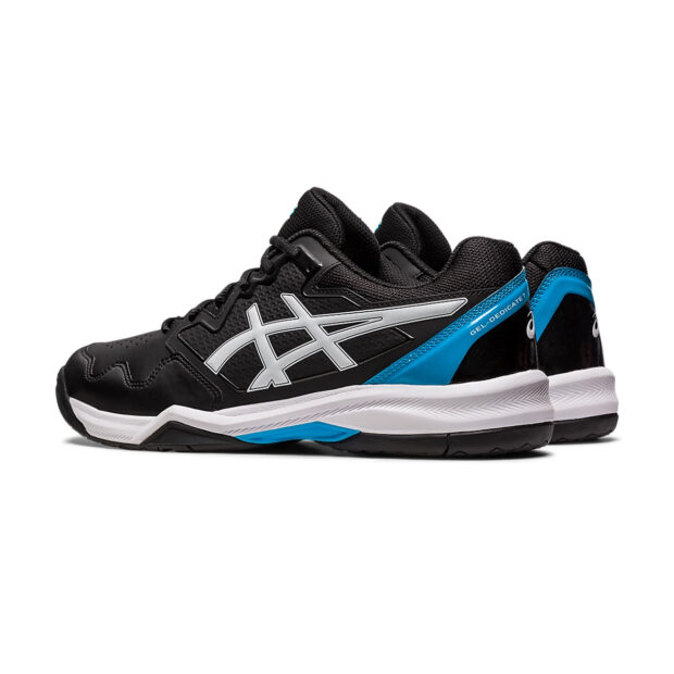 Asics Gel Dedicate 7 Tennis Shoes (Black/Island Blue) - Image 4