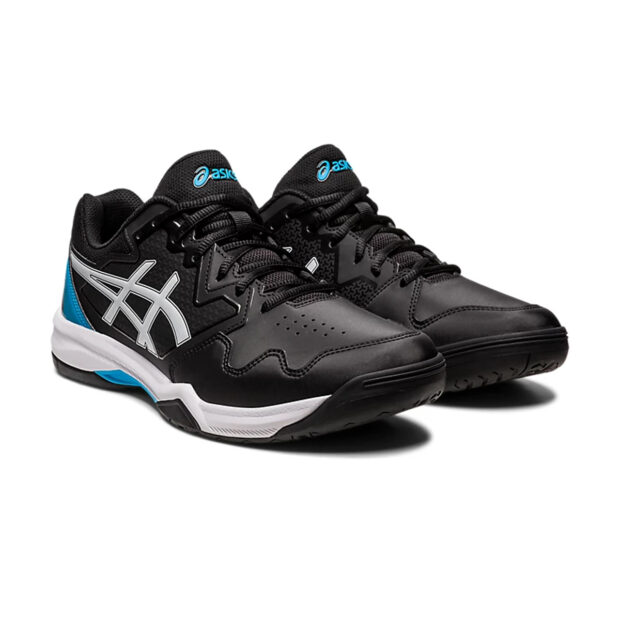 Asics Gel Dedicate 7 Tennis Shoes (Black/Island Blue) - Image 3