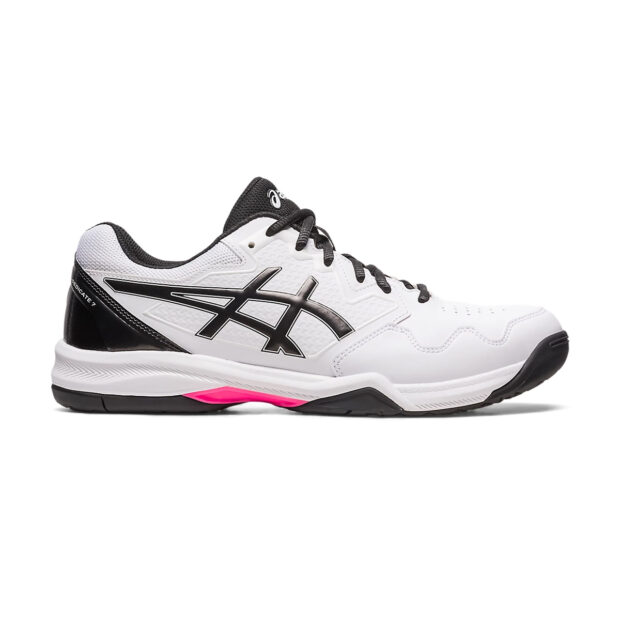 Asics Gel Dedicate 7 Tennis Shoes (White/Hot Pink)