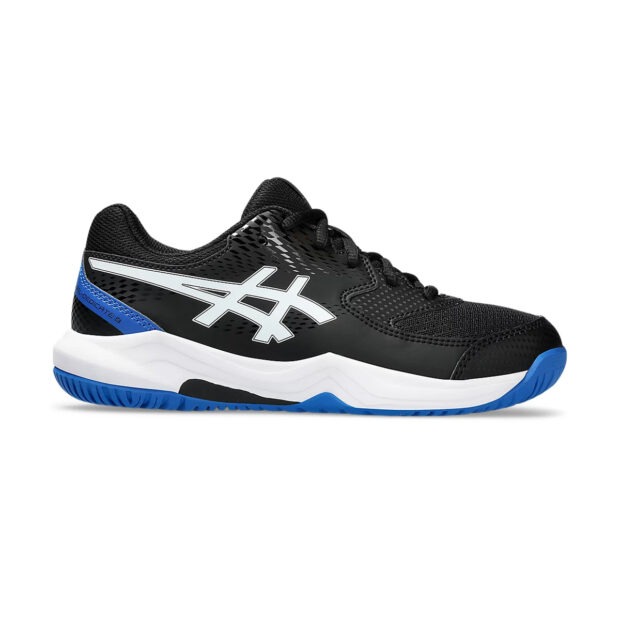 Asics Gel Dedicate 8 GS Tennis Shoes (Black/Tuna Blue)