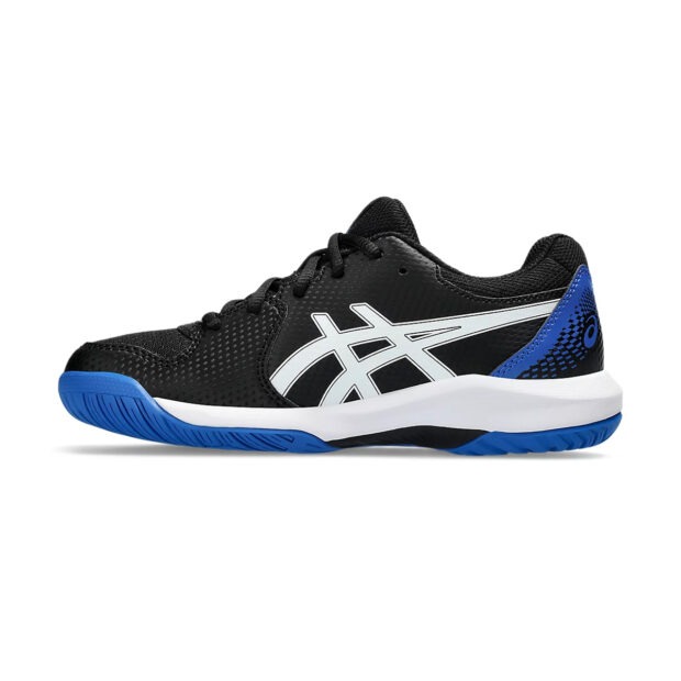 Asics Gel Dedicate 8 GS Tennis Shoes (Black/Tuna Blue) - Image 2