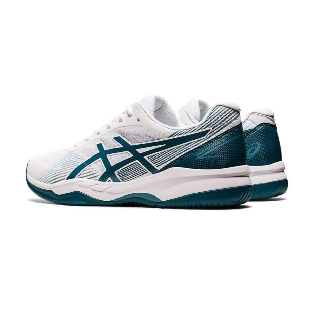 Asics Gel Game 8 Tennis Shoes (White/Velvet Pine) - Image 4