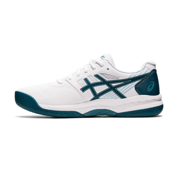 Asics Gel Game 8 Tennis Shoes (White/Velvet Pine) - Image 2