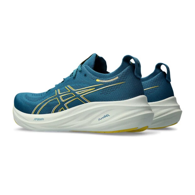 Asics Gel Nimbus 26 Running Shoes (Evening Teal/Light Mustard) - Image 4