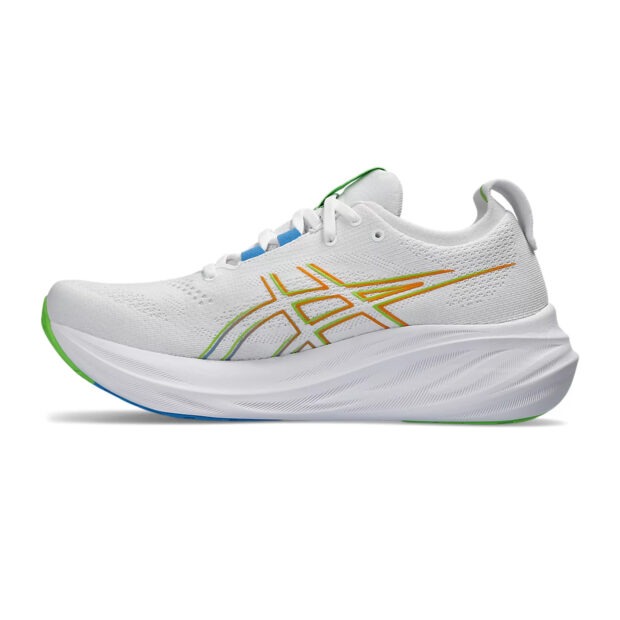 Asics Gel Nimbus 26 Running Shoes (White/Waterscape) - Image 2