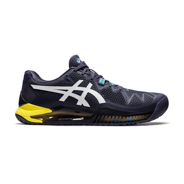 Asics Gel Resolution 8 Tennis Shoes (Indigo Fog/White)