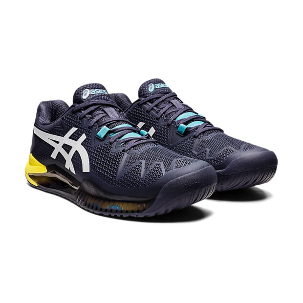 Asics Gel Resolution 8 Tennis Shoes (Indigo Fog/White) - Image 3