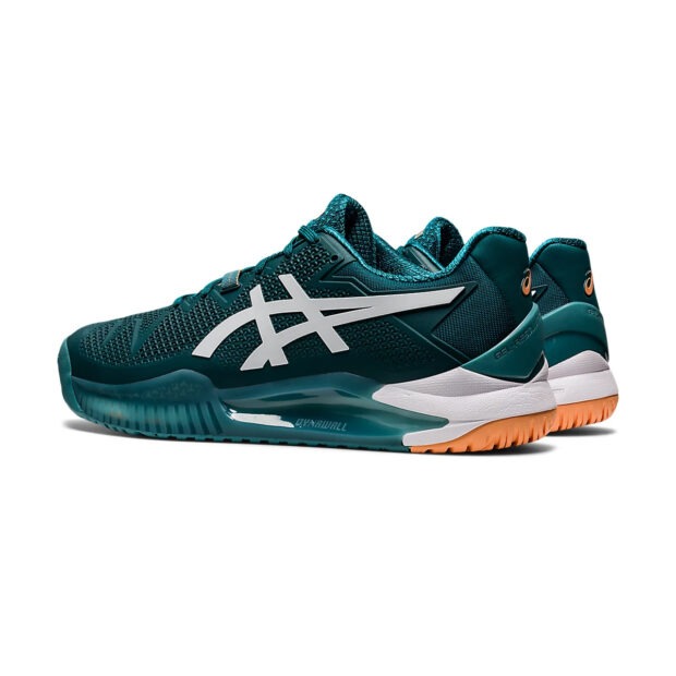 Asics Gel Resolution 8 Tennis Shoes (Velvet Pine/White) - Image 4