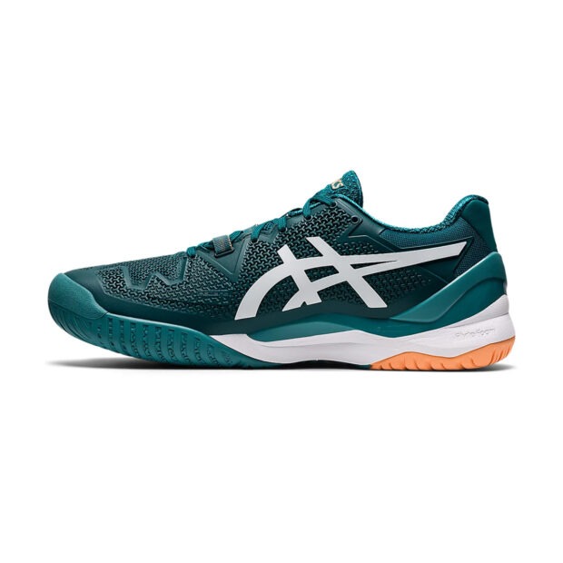 Asics Gel Resolution 8 Tennis Shoes (Velvet Pine/White) - Image 2