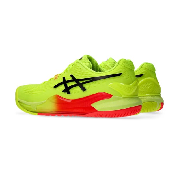 Gel Resolution 9 Paris Tennis Shoes (Safety Yellow/Black) - Image 4