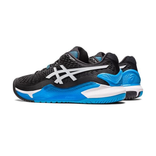 Asics Gel Resolution 9 Tennis Shoes (Black/White) - Image 7