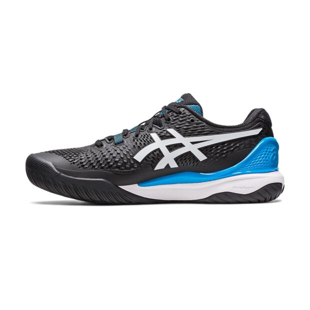 Asics Gel Resolution 9 Tennis Shoes (Black/White) - Image 6