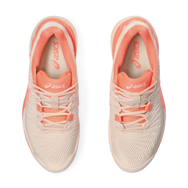 Asics Gel Resolution 9 Tennis Shoes (Pearl Pink/Sun Coral) - Image 6