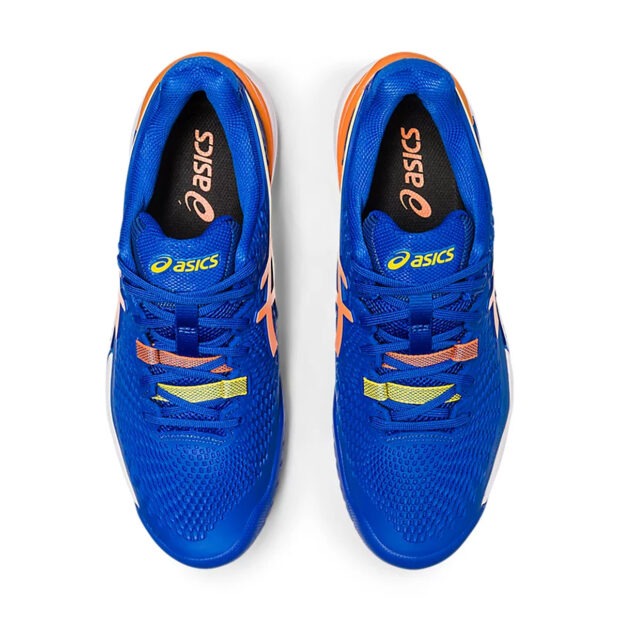 Asics Gel Resolution 9 Tennis Shoes (Tuna Blue/Sun Peach) - Image 6