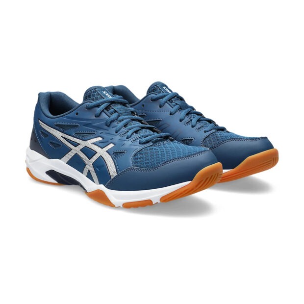 Asics Gel Rocket 11 Badminton Shoes (Mako Blue/Pure Silver) - Image 3