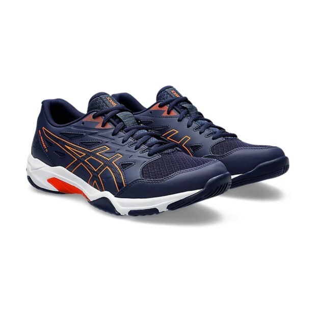 Asics Gel Rocket 11 Badminton Shoes (Peacoat/Shocking Orange) - Image 3