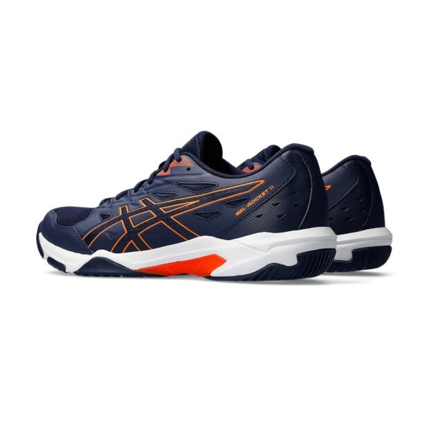 Asics Gel Rocket 11 Badminton Shoes (Peacoat/Shocking Orange) - Image 4