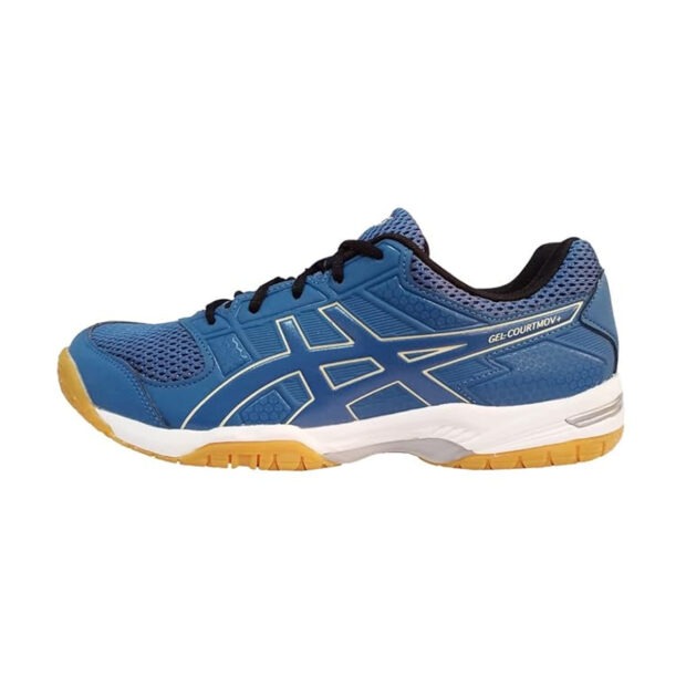 Asics Gel CourtMov+ Badminton Shoes (Azure/Butter) - Image 2