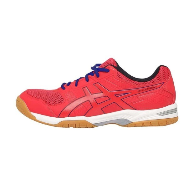 Asics Gel CourtMov+ Badminton Shoes (Electric Red/Drive Blue) - Image 2