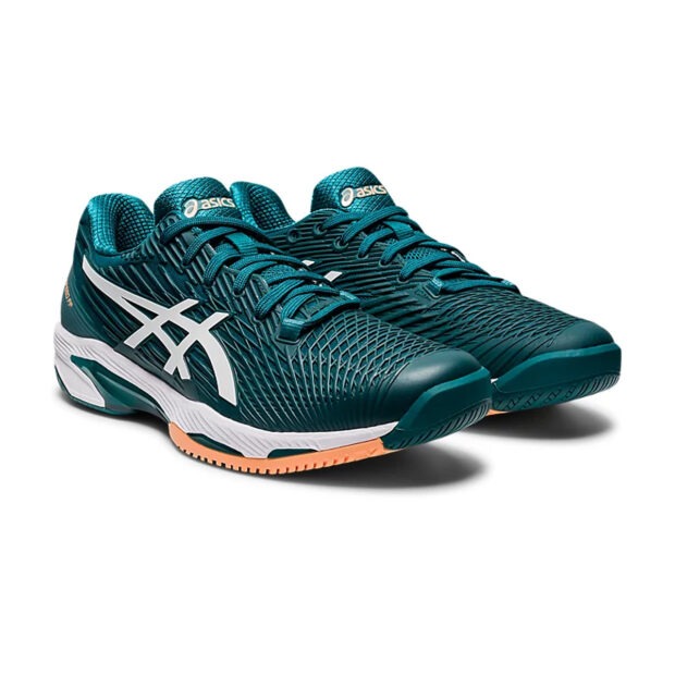 Asics Solution Speed FF 2 Tennis Shoes (Velvet Pine/White) - Image 3