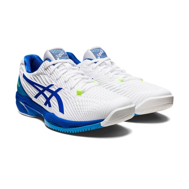 Asics Solution Speed FF 2 Tennis Shoes (White/Tuna Blue) - Image 3