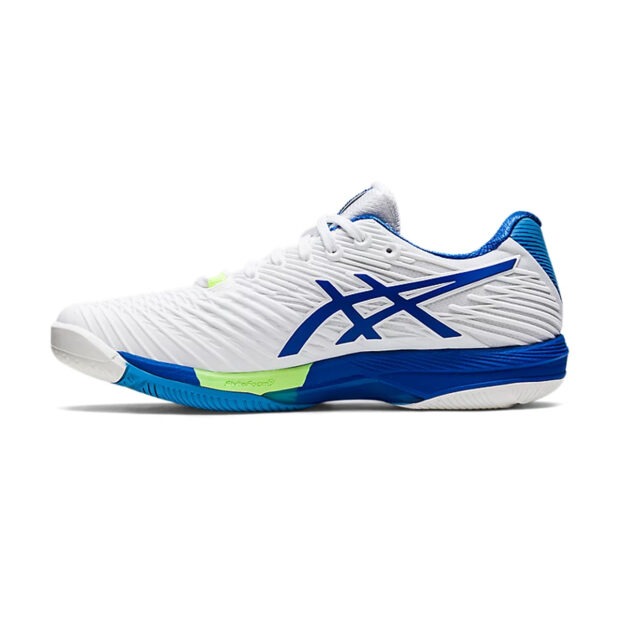 Asics Solution Speed FF 2 Tennis Shoes (White/Tuna Blue) - Image 2