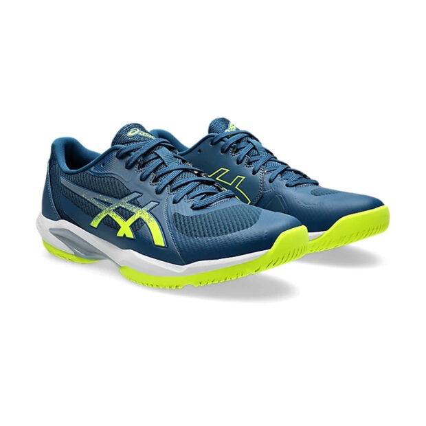 Asics Solution Swift FF 2 Tennis Shoes (Mako Blue/Safety Yellow) - Image 3