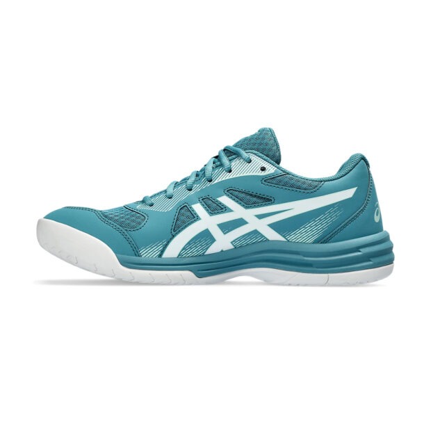 Asics Upcourt 5 Badminton Shoes (Blue Teal/White) - Image 2