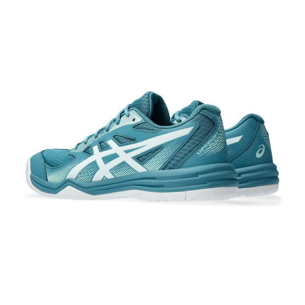 Asics Upcourt 5 Badminton Shoes (Blue Teal/White) - Image 4