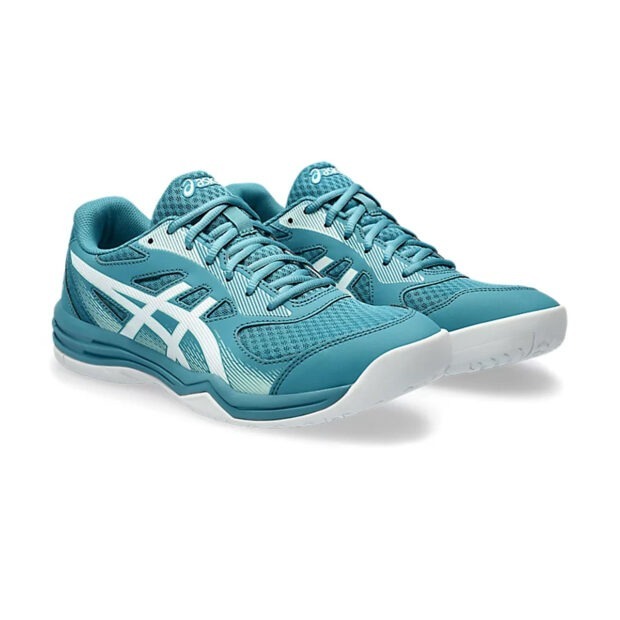 Asics Upcourt 5 Badminton Shoes (Blue Teal/White) - Image 3