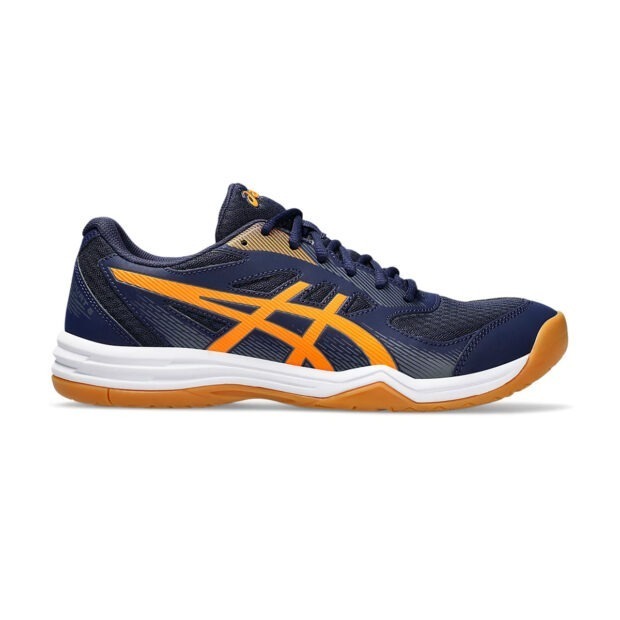 Asics Upcourt 5 Badminton Shoes (Classic Peacock/Shocking Orange)