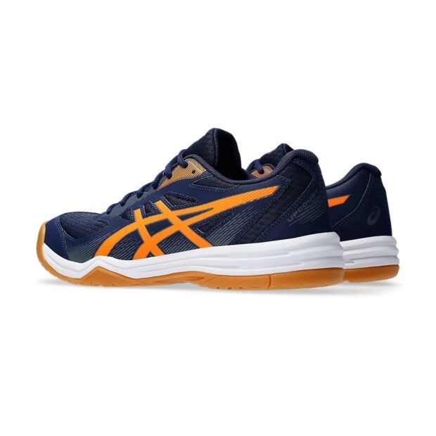 Asics Upcourt 5 Badminton Shoes (Classic Peacock/Shocking Orange) - Image 4