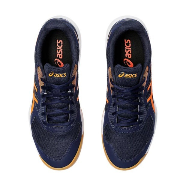 Asics Upcourt 5 Badminton Shoes (Classic Peacock/Shocking Orange) - Image 6