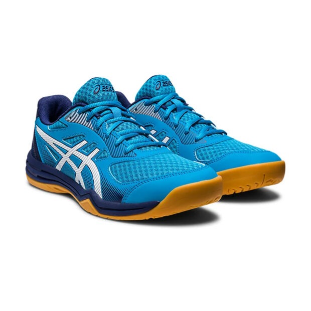 Asics Upcourt 5 Badminton Shoes (Island Blue/White) - Image 3