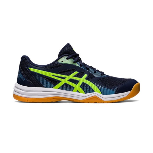 Asics Upcourt 5 Badminton Shoes (Midnight/Hazard Green)