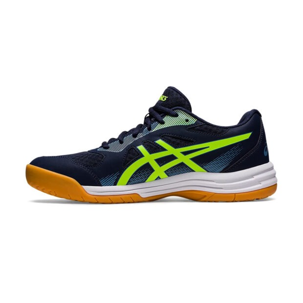 Asics Upcourt 5 Badminton Shoes (Midnight/Hazard Green) - Image 2