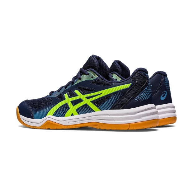 Asics Upcourt 5 Badminton Shoes (Midnight/Hazard Green) - Image 4