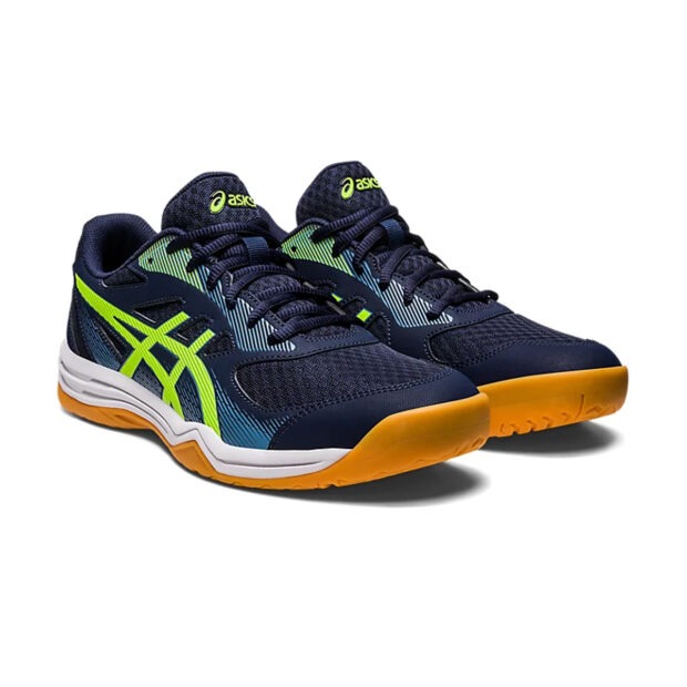 Asics Upcourt 5 Badminton Shoes (Midnight/Hazard Green) - Image 3