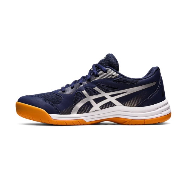 Asics Upcourt 5 Badminton Shoes (Peacoat/Pure Silver) - Image 2