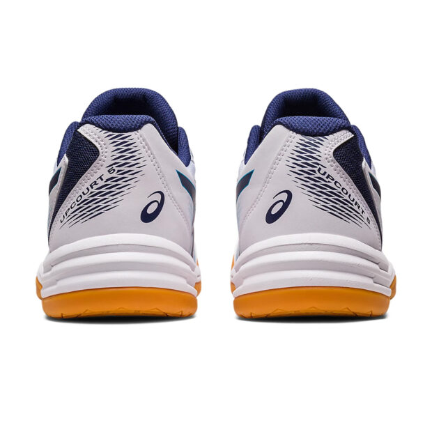 Asics Upcourt 5 Badminton Shoes (White/Blue Indigo) - Image 5